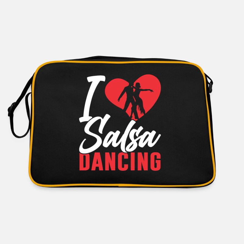 Ich Liebe Salsa Tanzen Tänzer Tanz Hobby Retro Tasche