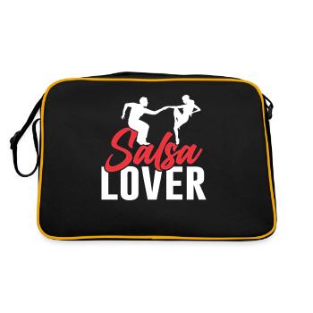 Salsa Lovers Hobby Dance Dancers Dancing - Sac Retro - noir/or - Dos