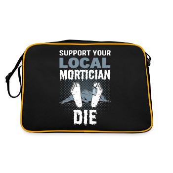 Support Your Local Mortician Die Mortician - Retro Bag - black/gold - Back
