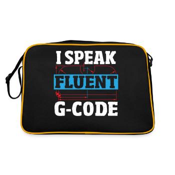 I Speak Fluent G-Code CNC Machinist CNC Operator - Retro Bag - black/gold - Back