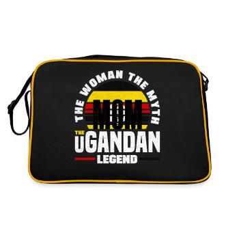 Ugandan Uganda Ugandan Flag Quote - Retro Bag - black/gold - Back