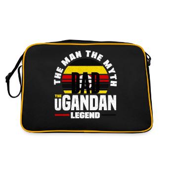 Ugandan Uganda Ugandan Flag Quote - Retro Bag - black/gold - Back