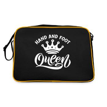 Reine des mains et des pieds pour les fans de jeux de cartes - Sac Retro - noir/or - Dos