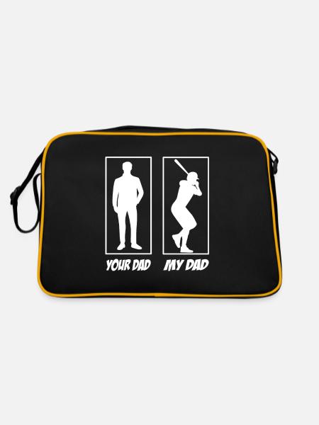 Your Dad my Dad Baseball Papa - Retro Bag - black/gold - Back