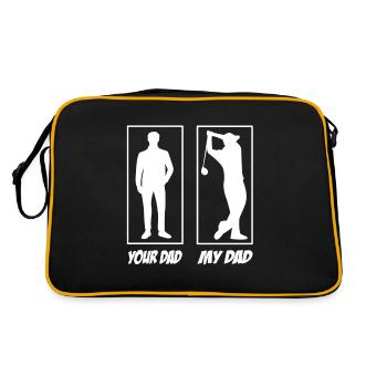 Ton père mon papa golf Papa - Sac Retro - noir/or - Dos