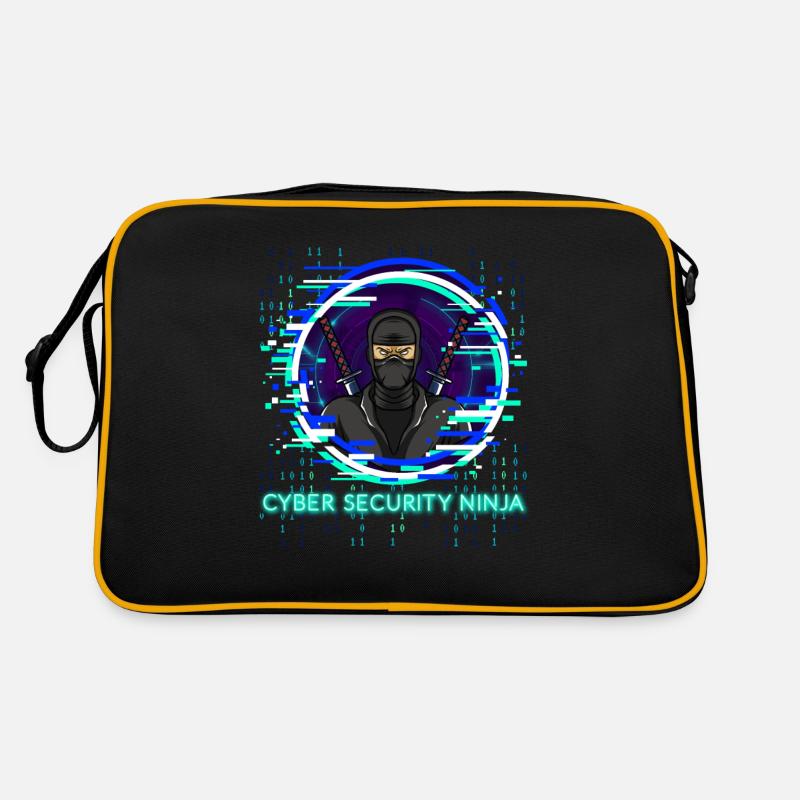 Cyber Security Ninja Programmierer Nerd Design Retro Tasche