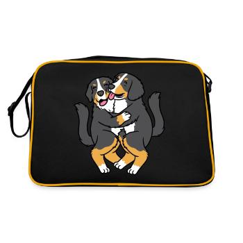 Bernese Mountain Dog Dog Bouvier Bernois Lovers - Sac Retro - noir/or - Dos