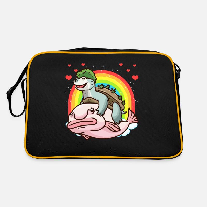 Tortue de la rivière Mary et poisson blob Sac Retro