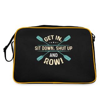 Rowing Get In Sit Down Water Sports Boating Rower - Retro Bag - black/gold - Back