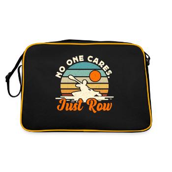 Rowing No One Cares Just Row Water Sports Rower - Retro Tasche - Schwarz/Gold - Hinten