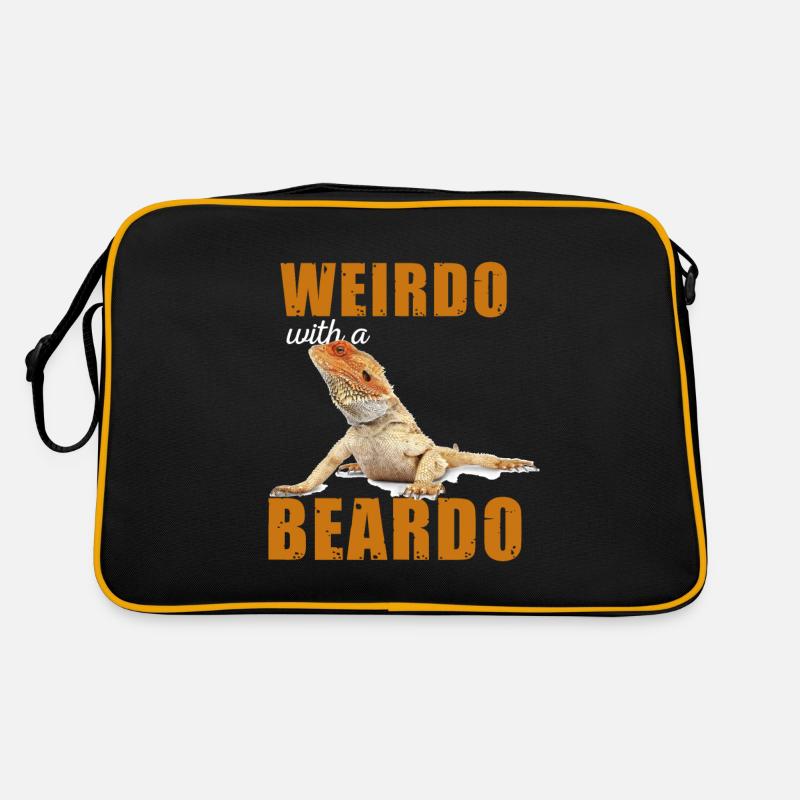 Reptilien Wierdo With a Beardo Iguana Bartagame Retro Bag