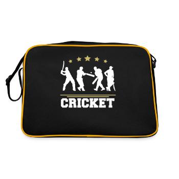 Sport des joueurs de cricket - Sac Retro - noir/or - Dos