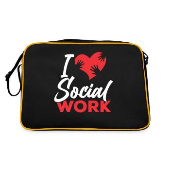 I love social work training social workers - Retro Bag - black/gold - Back