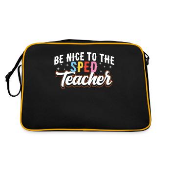 Seien Sie Nett Zum Sped Lehrer Sonderpädagogik - Retro Tasche - Schwarz/Gold - Hinten