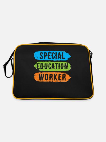 Special Education Workers Special Education Teachers - Retro Bag - black/gold - Back