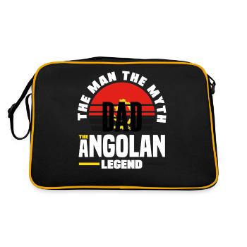 Angola Angola Citation du drapeau angolais - Sac Retro - noir/or - Dos