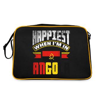 Angola Angola Citation du drapeau angolais - Sac Retro - noir/or - Dos