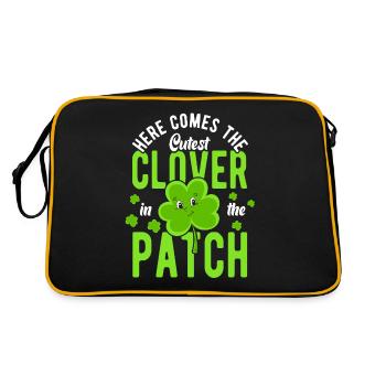 School teacher St. Patrick's Day sweetest clover in the - Retro Bag - black/gold - Back