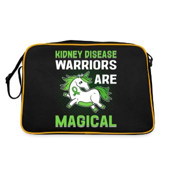 Kidney Disease Warriors Are Magical Kidney Green - Retro Bag - black/gold - Back
