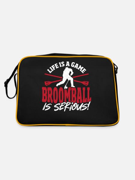 Broomball Broom Ball Broomball Lovers - Sac Retro - noir/or - Dos