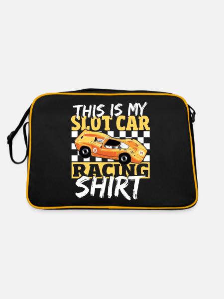 This Is My Slot Car Racing Shirt Slotcar Racer - Retro Bag - black/gold - Back
