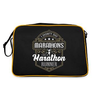 Semi-marathon Je ne fais pas de marathons Je fais de la course - Sac Retro - noir/or - Dos