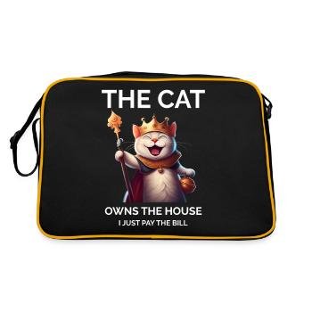 Chaton amoureux des chats - Sac Retro - noir/or - Dos