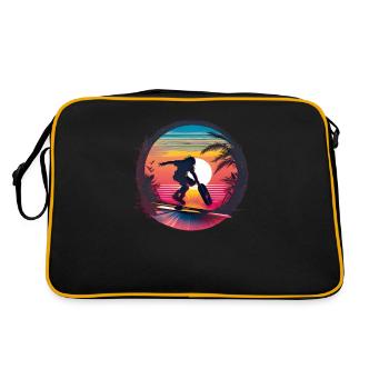 Skater on the Skateboarder Design Skatebording - Retro Bag - black/gold - Back