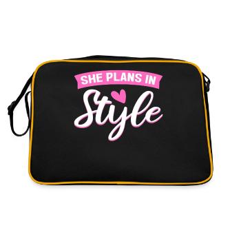 She Plans In Style Interior Designer Interior - Retro Bag - black/gold - Back