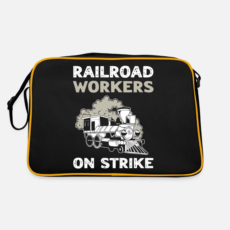 Railroad Workers On Strike Trainspotter Railfan Retro Bag