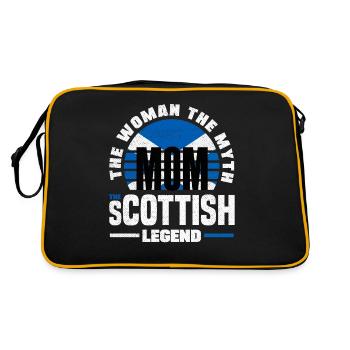 Scottish Scotland Scottish Flag Quote - Retro Bag - black/gold - Back