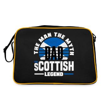 Scottish Scotland Scottish Flag Quote - Retro Bag - black/gold - Back