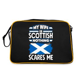 Scottish Scotland Scottish Flag Quote - Retro Bag - black/gold - Back