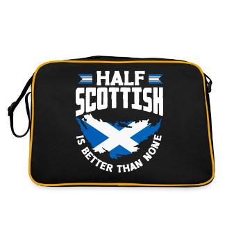 Scottish Scotland Scottish Flag Quote - Retro Bag - black/gold - Back