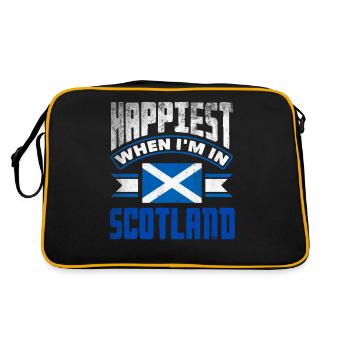 Scottish Scotland Scottish Flag Quote - Retro Bag - black/gold - Back