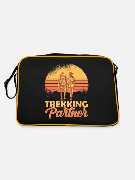 Trekking Partenaire Randonneur Randonnée - Sac Retro - noir/or - Dos
