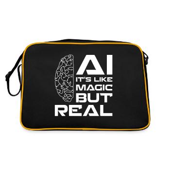 Ai is like magic, but real for all computer fans - Retro Bag - black/gold - Back