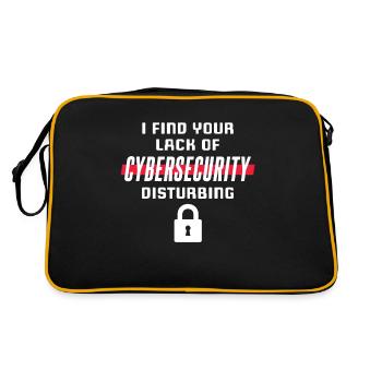 I find their lack of cybersecurity - Retro Bag - black/gold - Back
