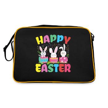 Joyeuses Pâques pour tous les fans de Pâques - Sac Retro - noir/or - Dos