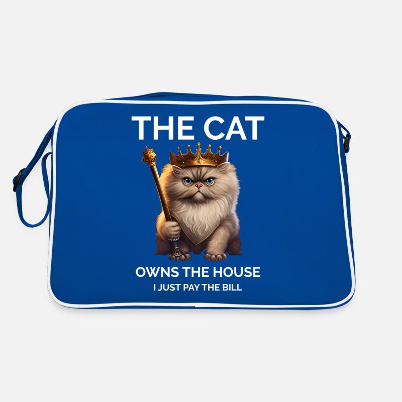 Le chat possède la maison Persian Cat Queen Sac Retro