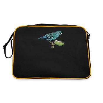 Catherine's Parakeet I Parakeet Ornamental BirdMotif for - Retro Bag - black/gold - Back