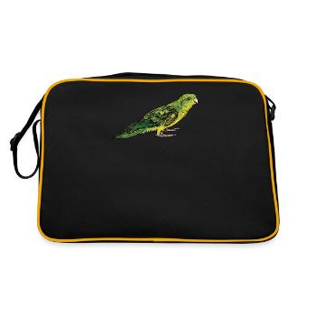 Catherine's Parakeet I Parakeet Ornamental BirdMotif for - Retro Bag - black/gold - Back
