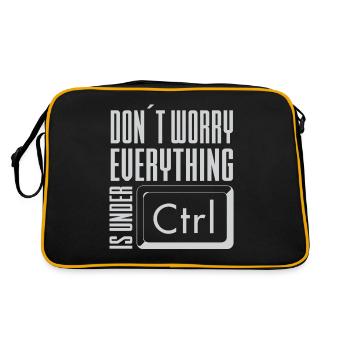 Lustiger Informatiker Spruch, Informatik - Retro Tasche - Schwarz/Gold - Hinten