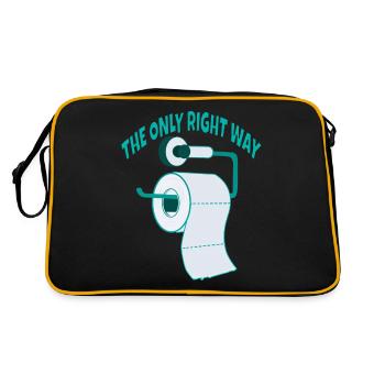 Toilettenpapier Der Richtige Weg lustiges - Retro Tasche - Schwarz/Gold - Hinten