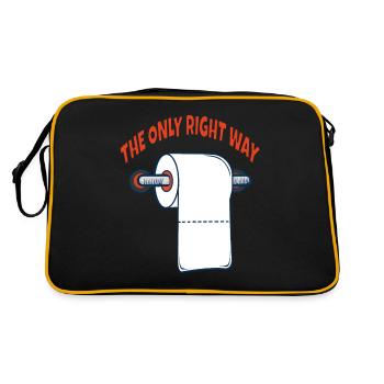 Toilettenpapier Der Richtige Weg lustiges - Retro Tasche - Schwarz/Gold - Hinten