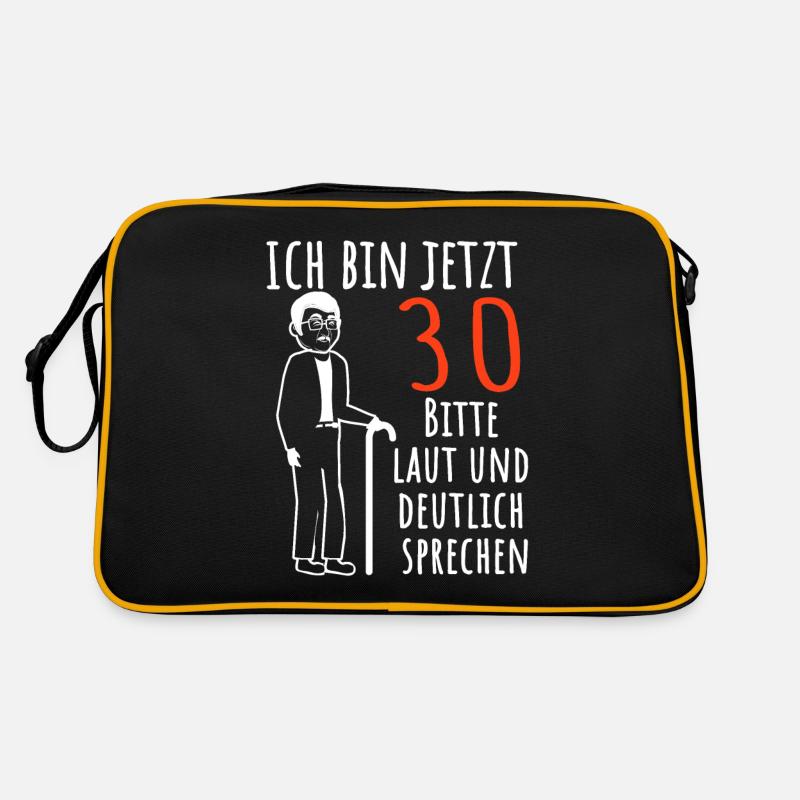 Ich bin jetzt 30 Jahre 30. Geburtstag Deko Retro Tasche
