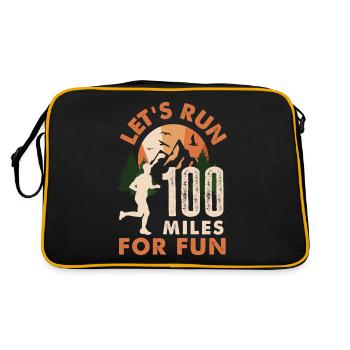 Let's run 100 miles for fun Ulramarathon Mountain - Retro Bag - black/gold - Back