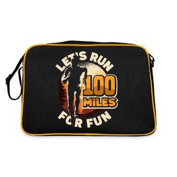 Let's run 100 miles for fun Ulramarathon Mountain - Retro Bag - black/gold - Back
