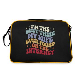 I'm The Best Thing My Wife Ever Found - Retro Tasche - Schwarz/Gold - Hinten