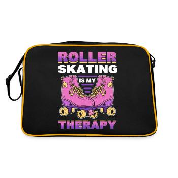 Roller Skating Is My Therapy Roller Skater - Retro Bag - black/gold - Back